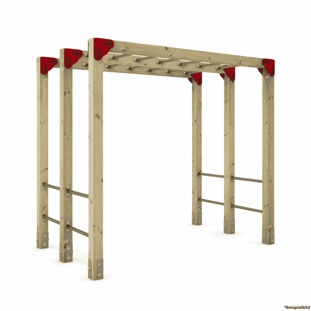 Parkour-Hangelgerät mit Edelstahl-Sprossen