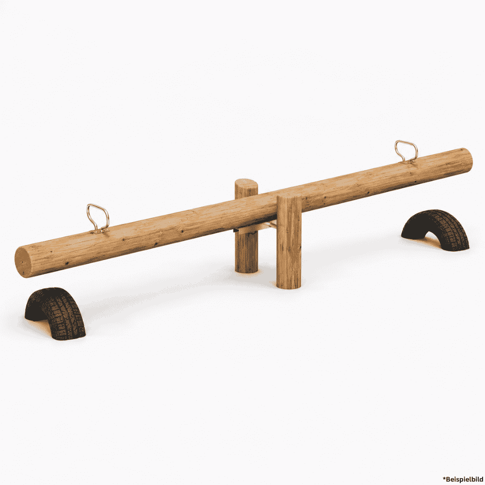 Holzwippe mit Reifendämpfung
