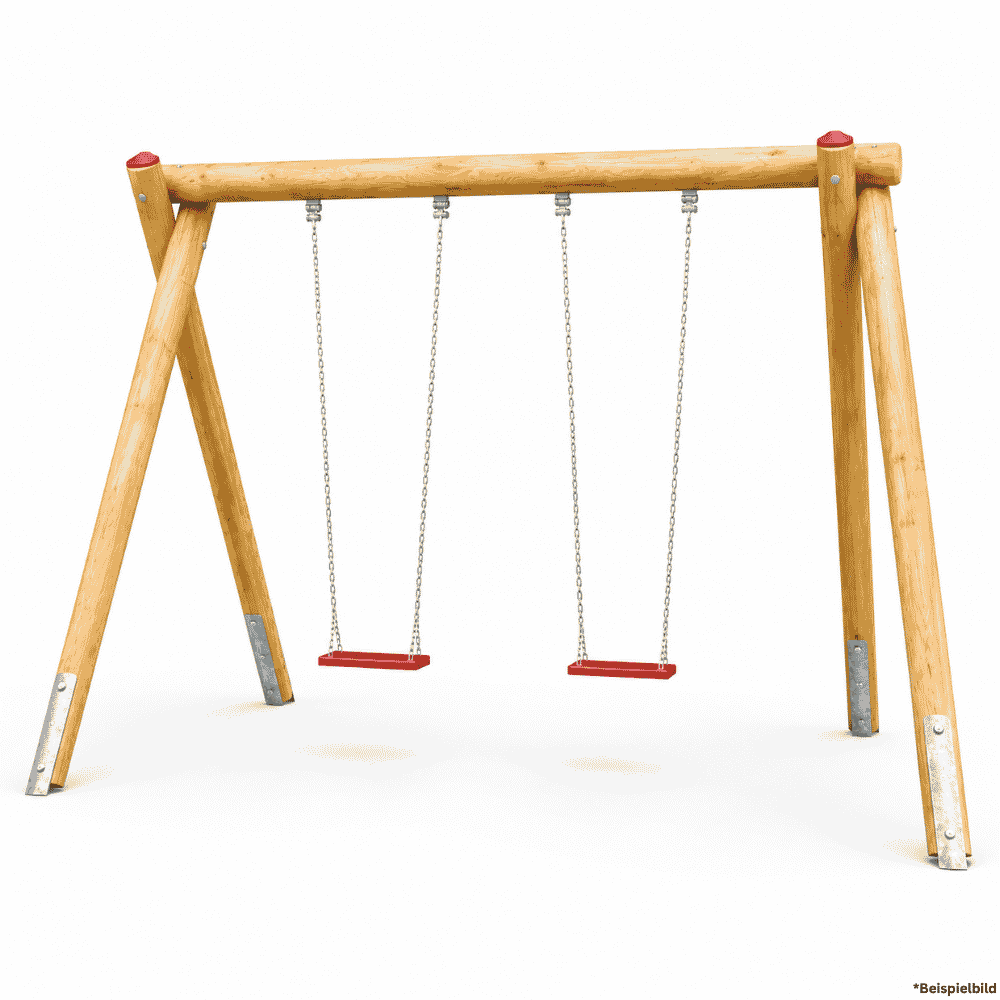 Doppelschaukel aus Lärchenholz