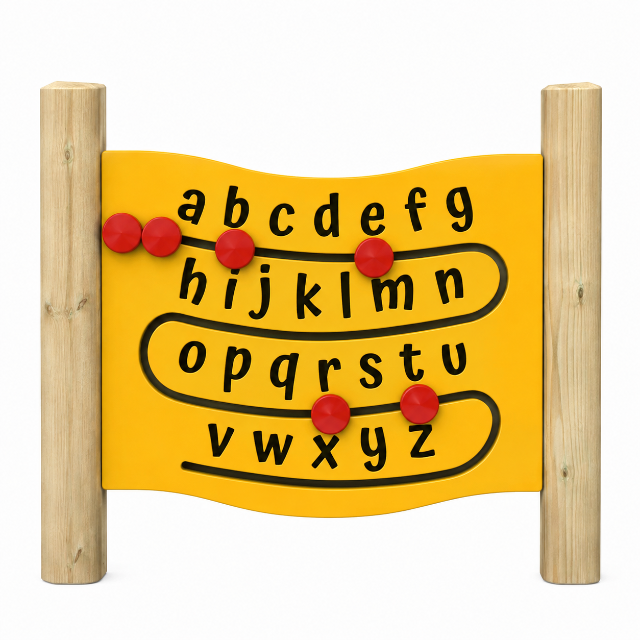 Alphabet-Motorikwand für öffentliche Spielbereiche