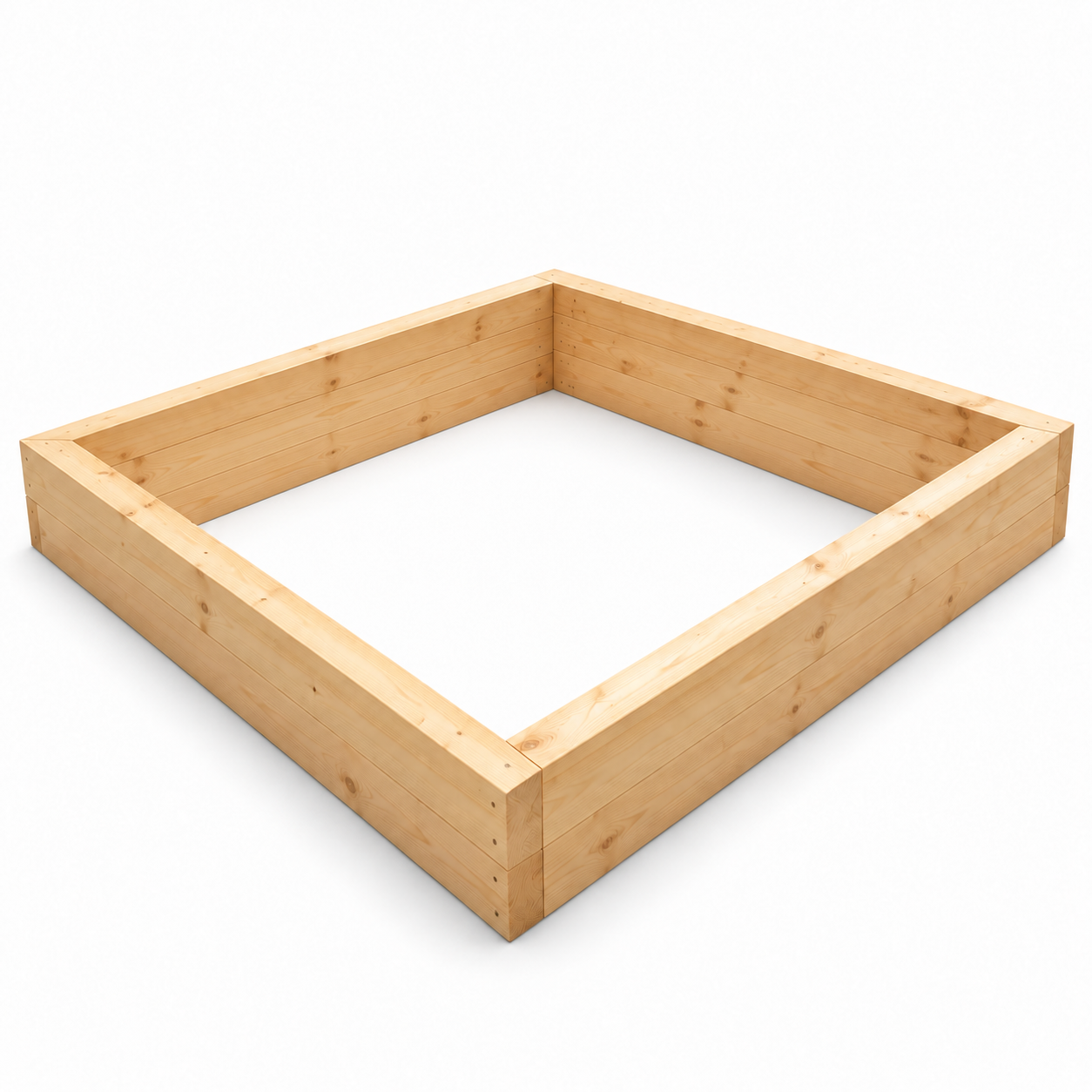 Leere hölzerne Sandkasten-Rahmenbox.png