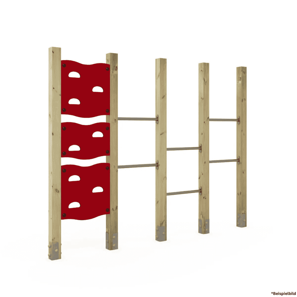 Parkour-Kletterelement mit Kletterwand & Reckstangen