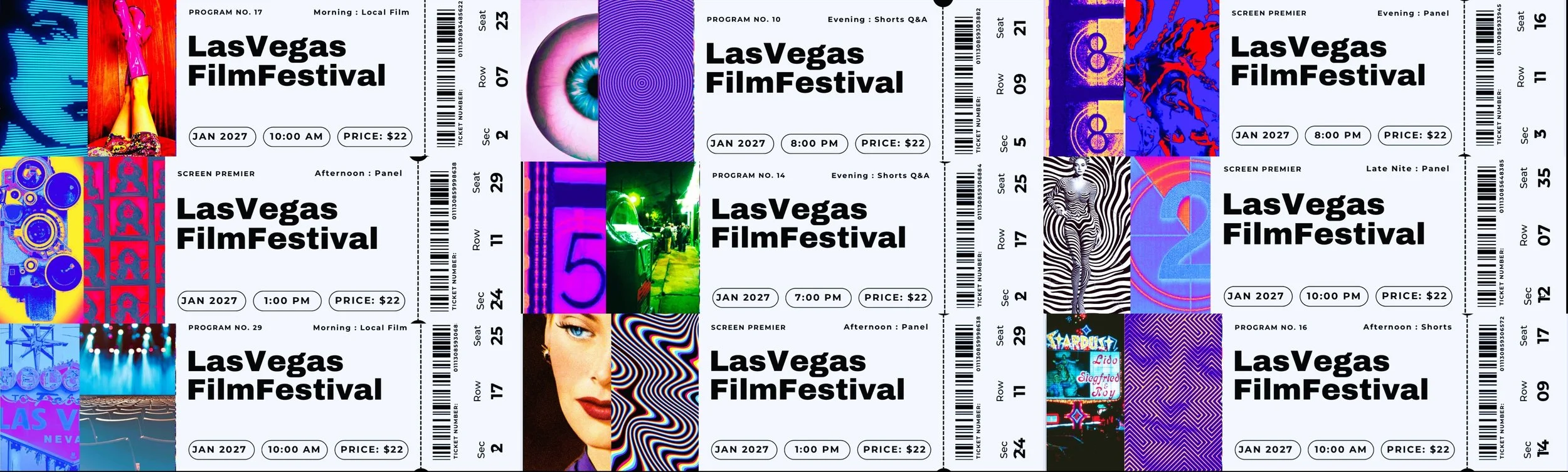 tickets for the Las Vegas Film Festival in January 2027 ●