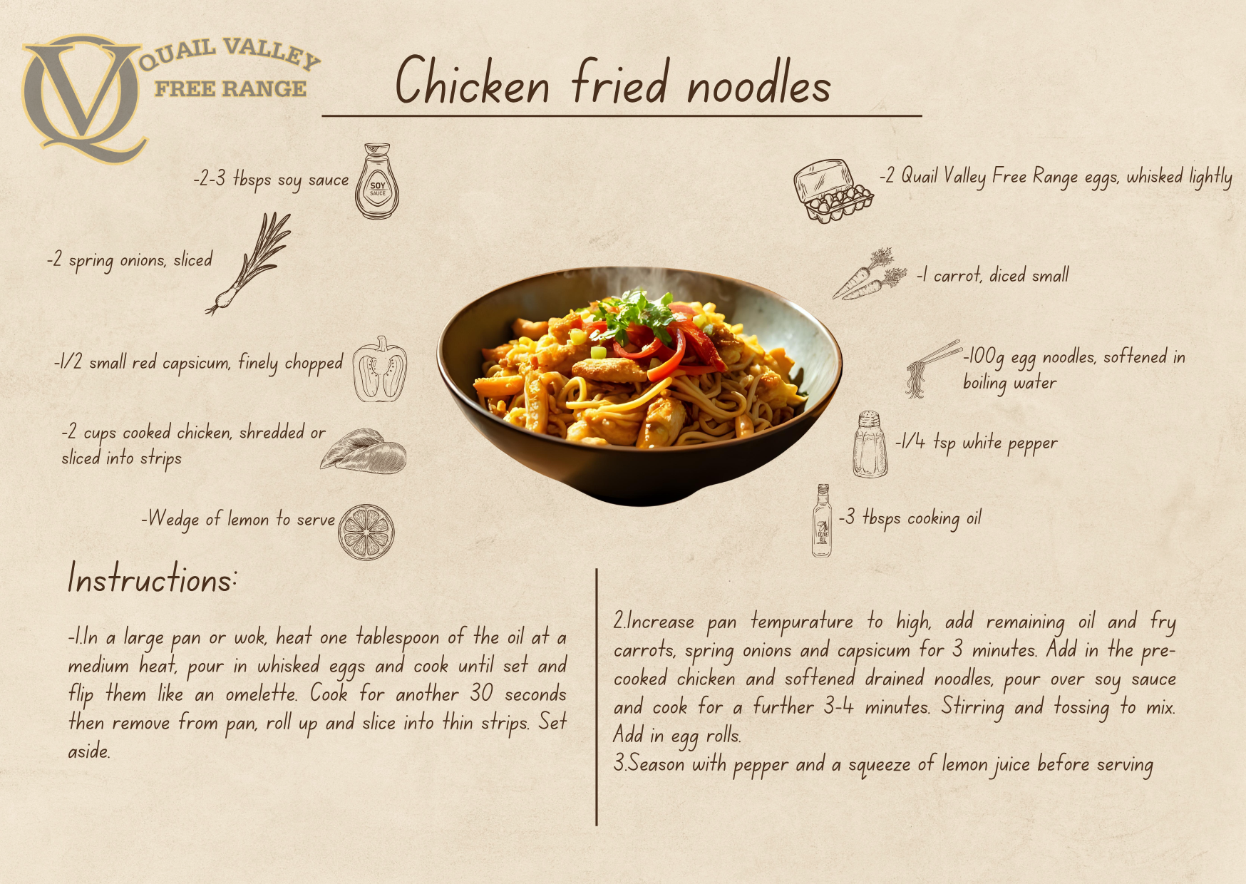 Chicken Fried Noodles - Recipe by Ewing Poultry