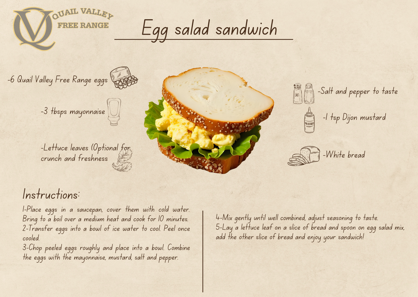 Egg Salad Sandwich - Recipe by Ewing Poultry
