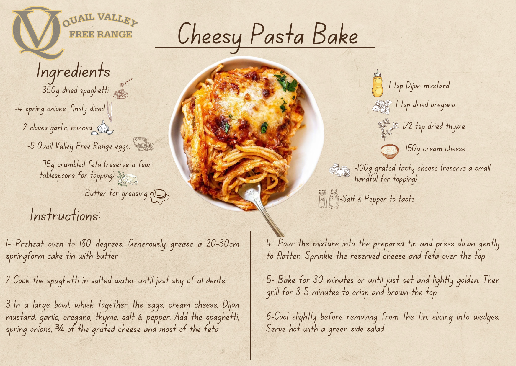 Cheesy Pasta Bake - Recipe by Ewing Poultry