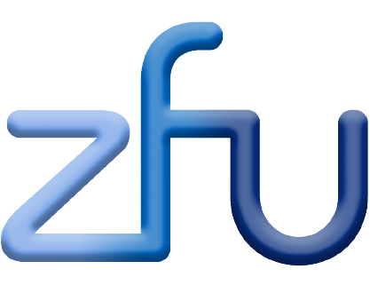 Grafische Darstellung des Wortes 'Zhu' in blauer, 3D-schriftart.
