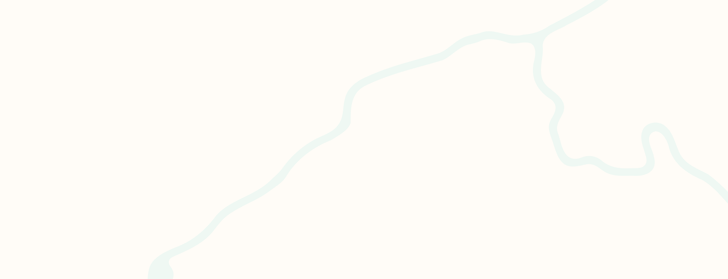 Light beige background with faint light blue lines resembling a simplified map or river layout.