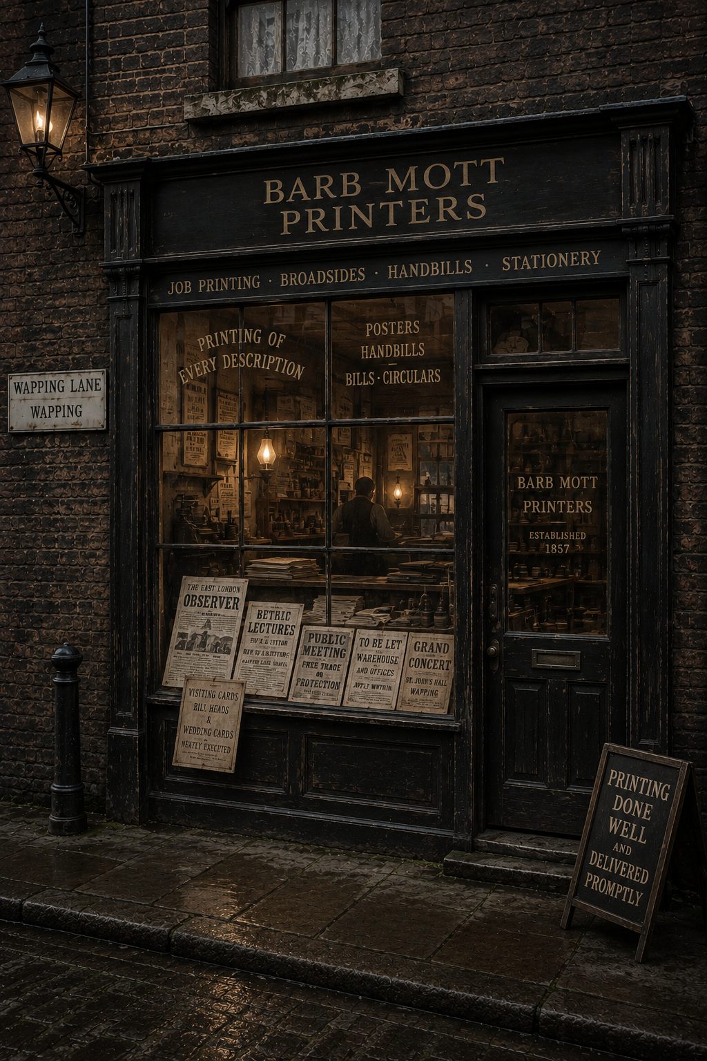 Barb Mott Stationers and Printers, Wapping Lane, Wapping