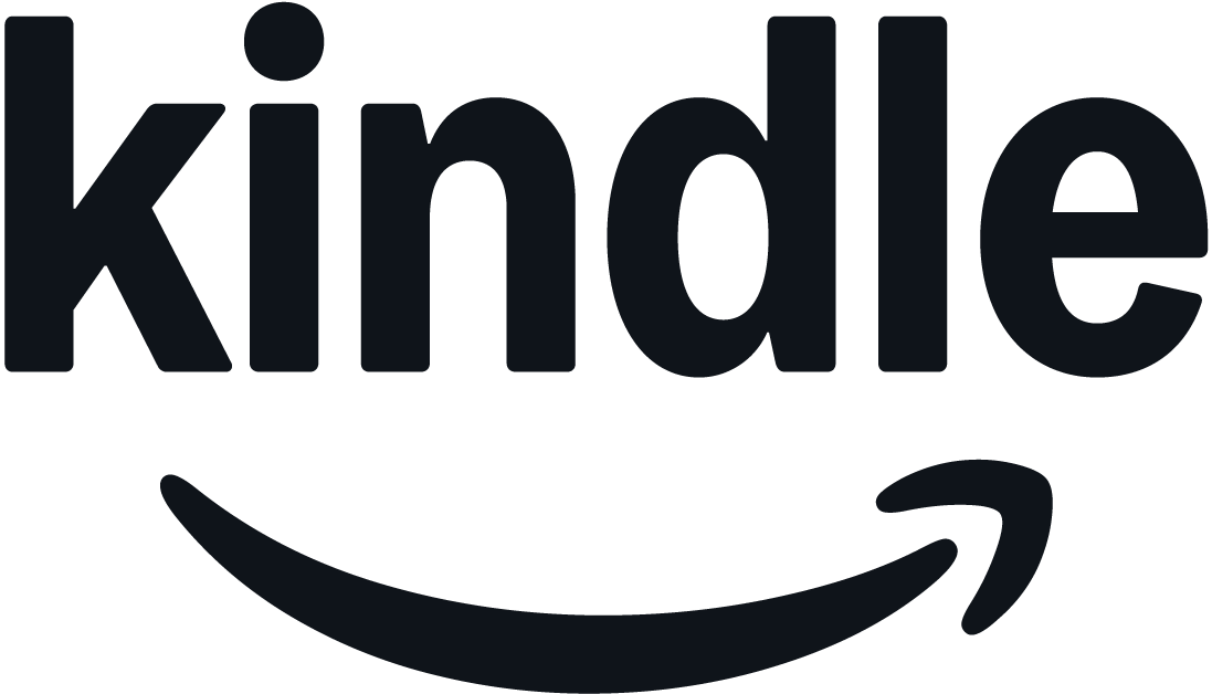 The image shows the word 'kindle' in large black letters with the Amazon smile logo below it, which is a curved arrow pointing from the 'k' to the 'e'.