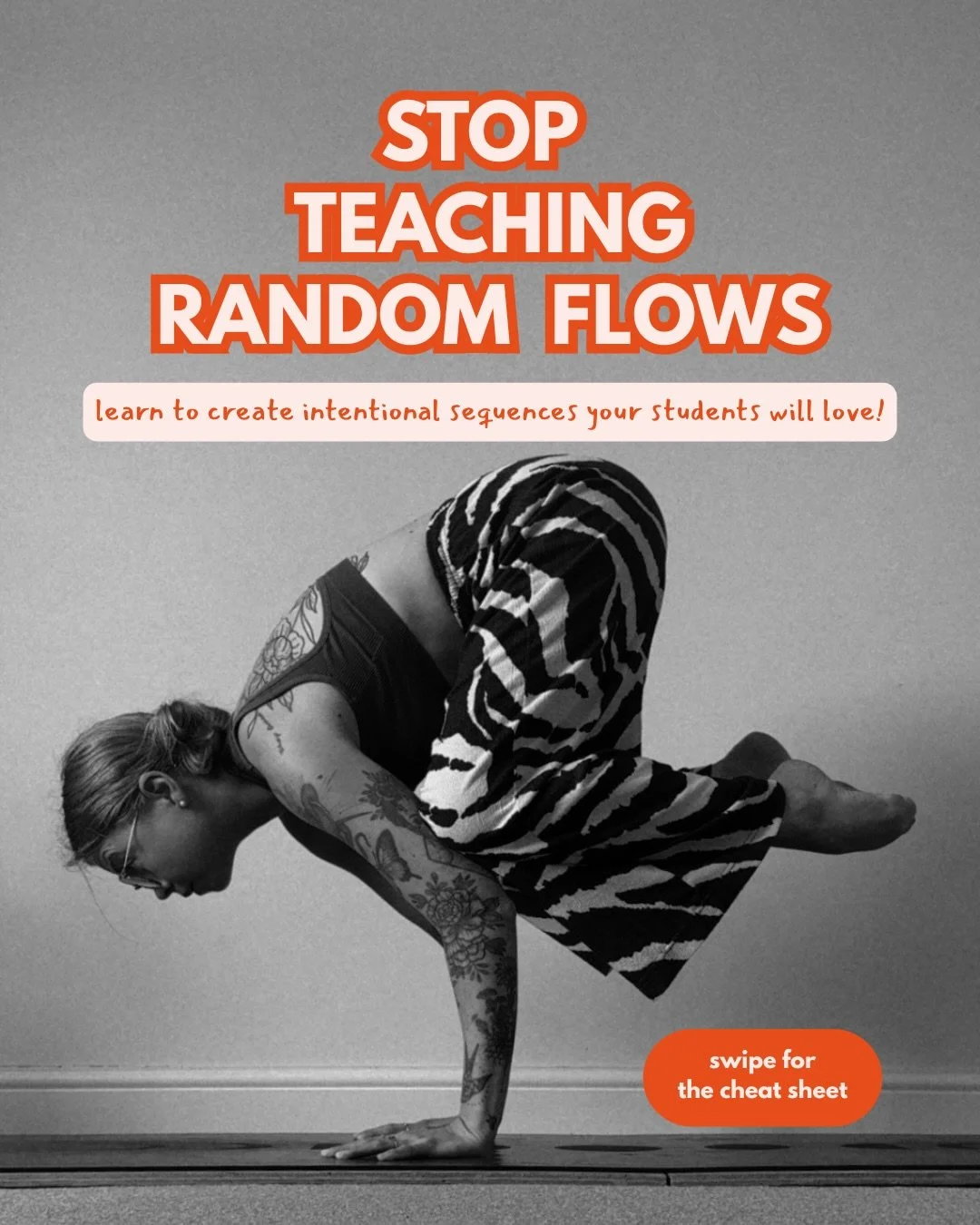 the intentional yoga class cheat sheet 👀 no more teaching random flows with no direction ❌ 

step 1: pick a purpose 
step 2: choose poses based on that purpose 
step 3: foreshadow &amp; thread 
step 4: counteract / round off the peak passively
step 