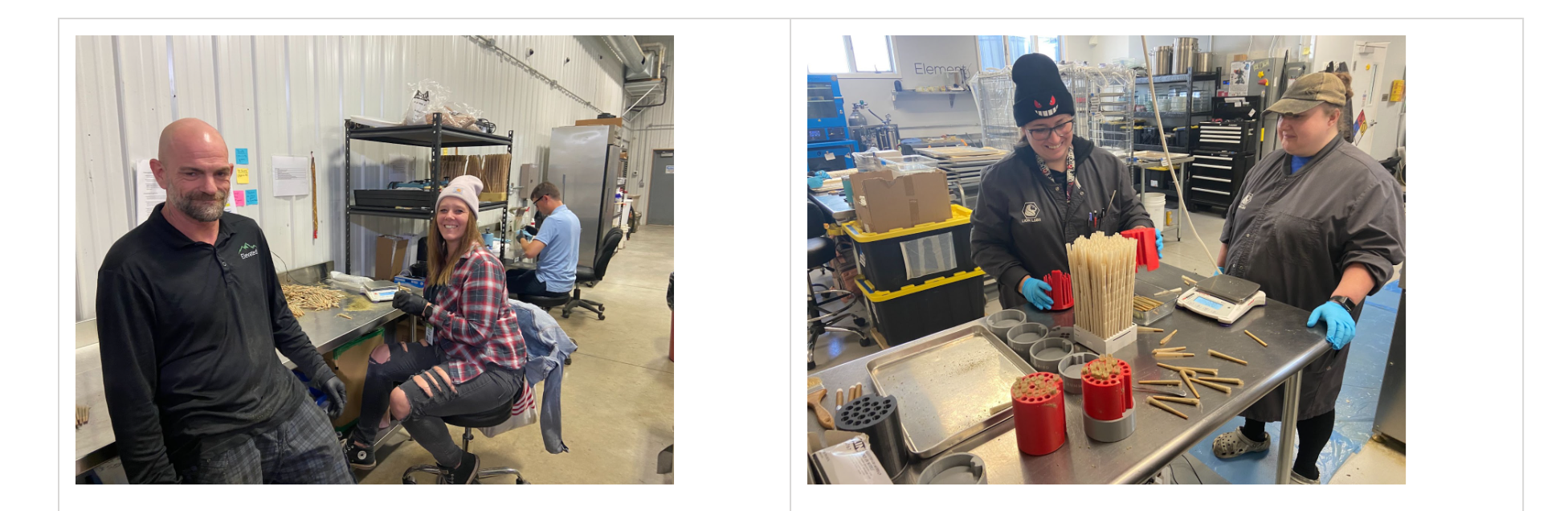 Two photographs show operators beside Hummingbird equipment and pods at worktables.