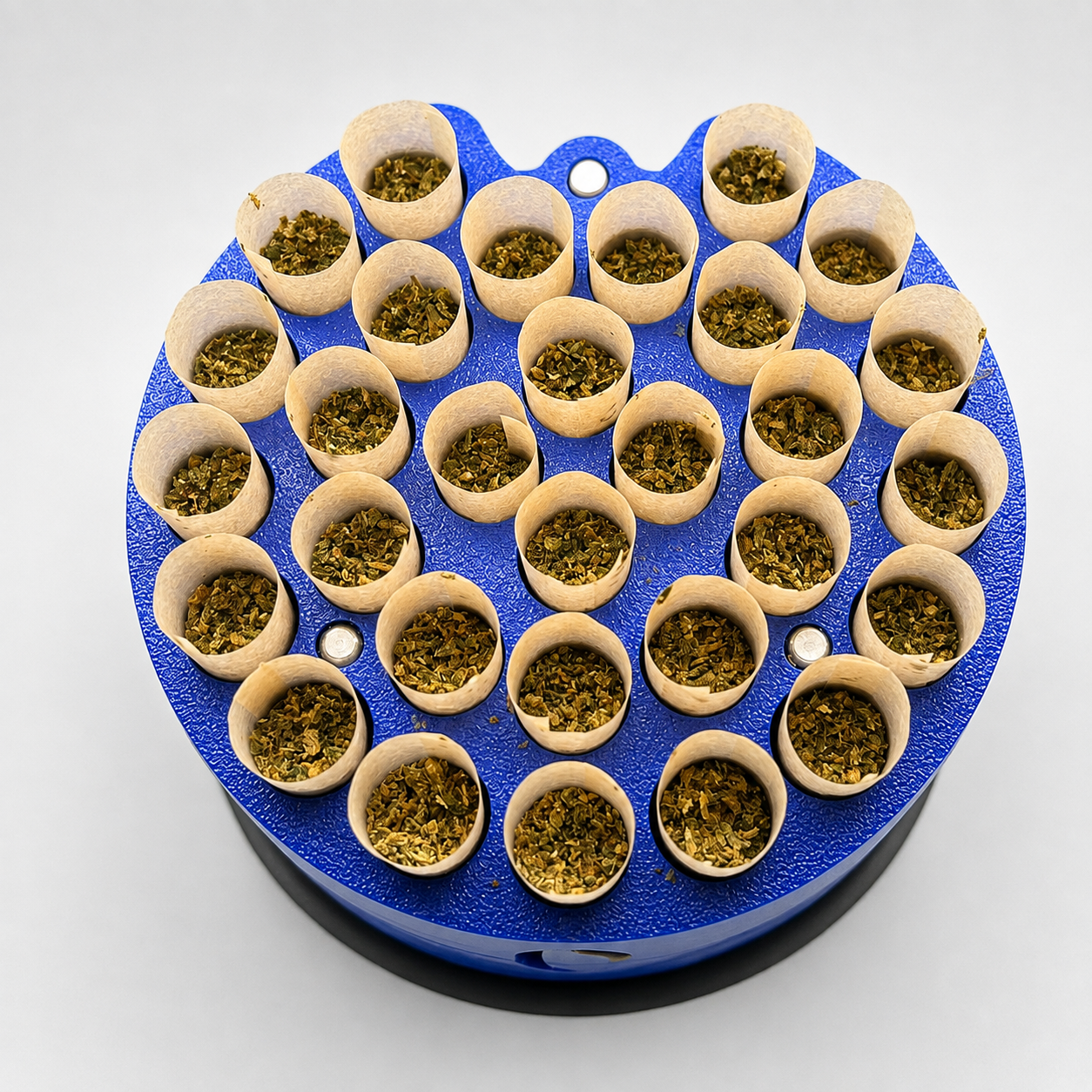 Hummingbird preroll automation pod loaded with 109/26 cones for 1 gram production