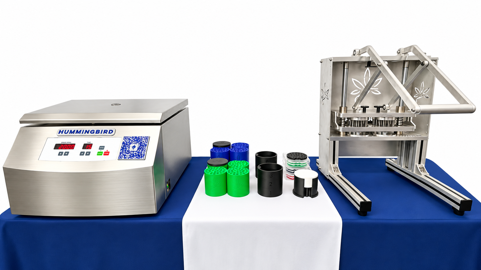 Hummingbird preroll production equipment including the PR-1, Finisher, pods, and workflow tooling.