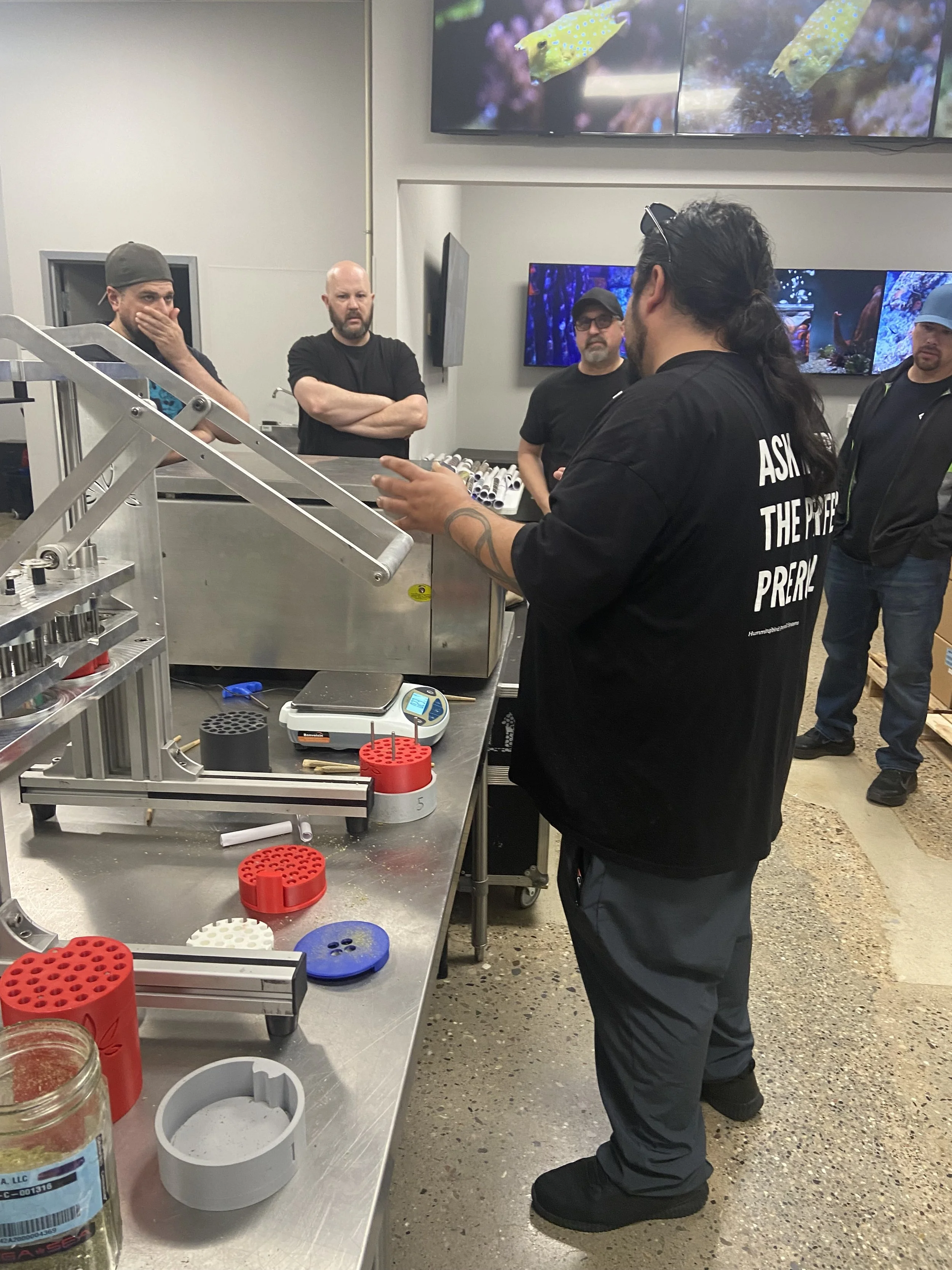 Hummingbird preroll machine  and preroll closer demonstration in Lansing, Michigan, Michigan