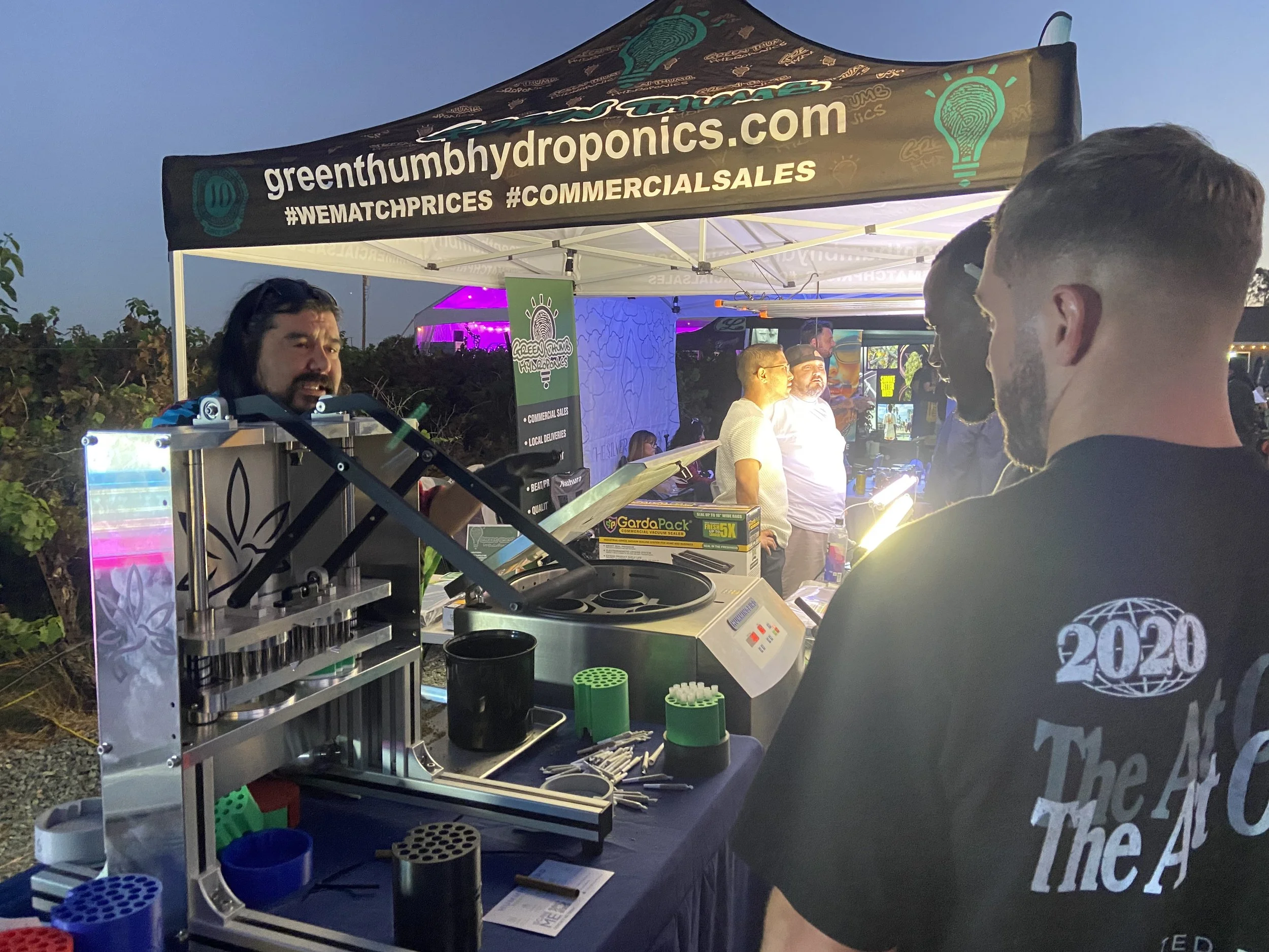 Hummingbird preroll machine demonstration at California's Finest cannabis industry event in Northern California