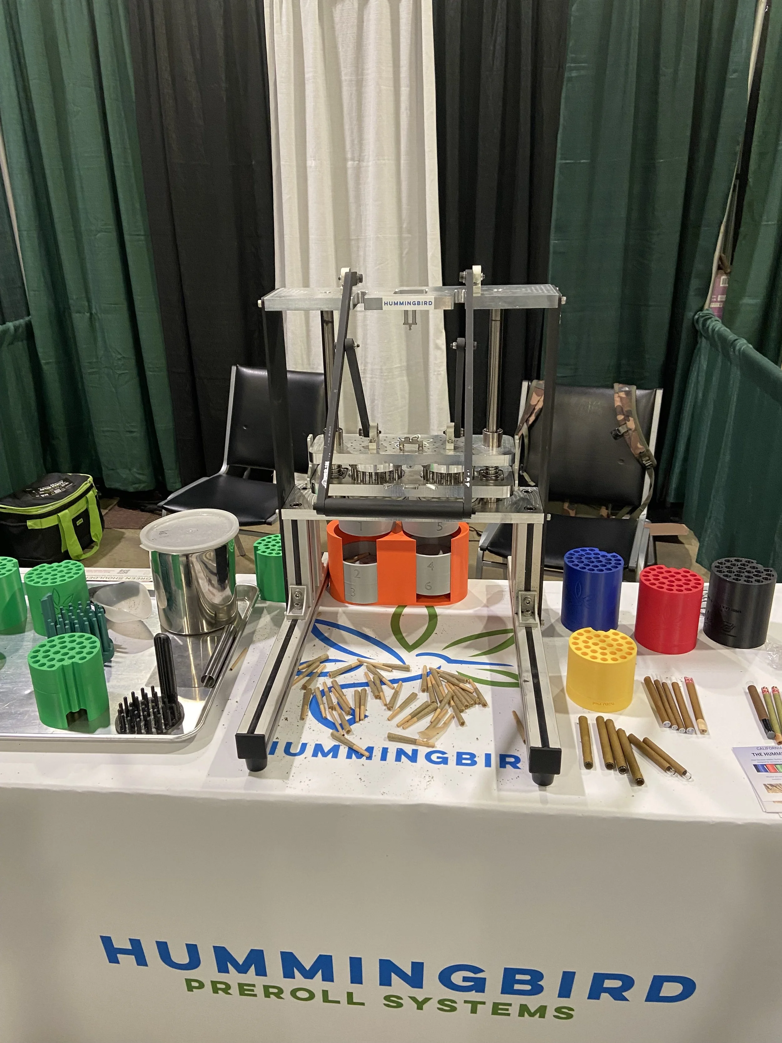 Hummingbird preroll manufacturing equipment and production tooling at MJ Unpacked in St. Louis, Missouri