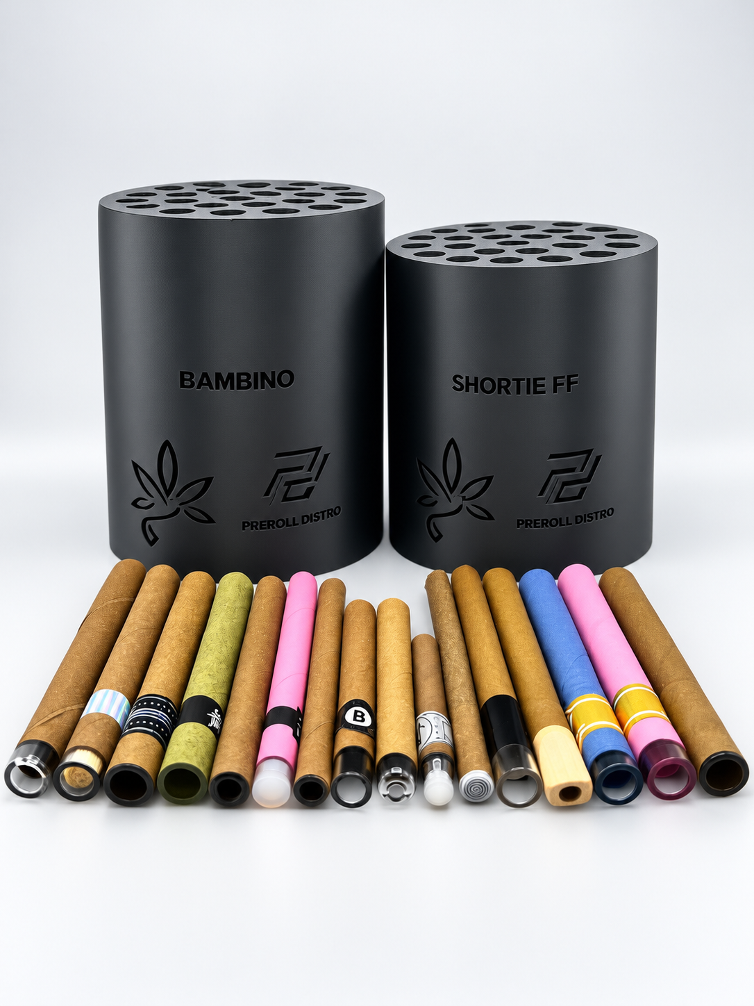 Hemp wrap blunt tubes with multiple tip styles and sizes for commercial blunt production