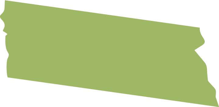 Outline map of the state of Arizona in green.