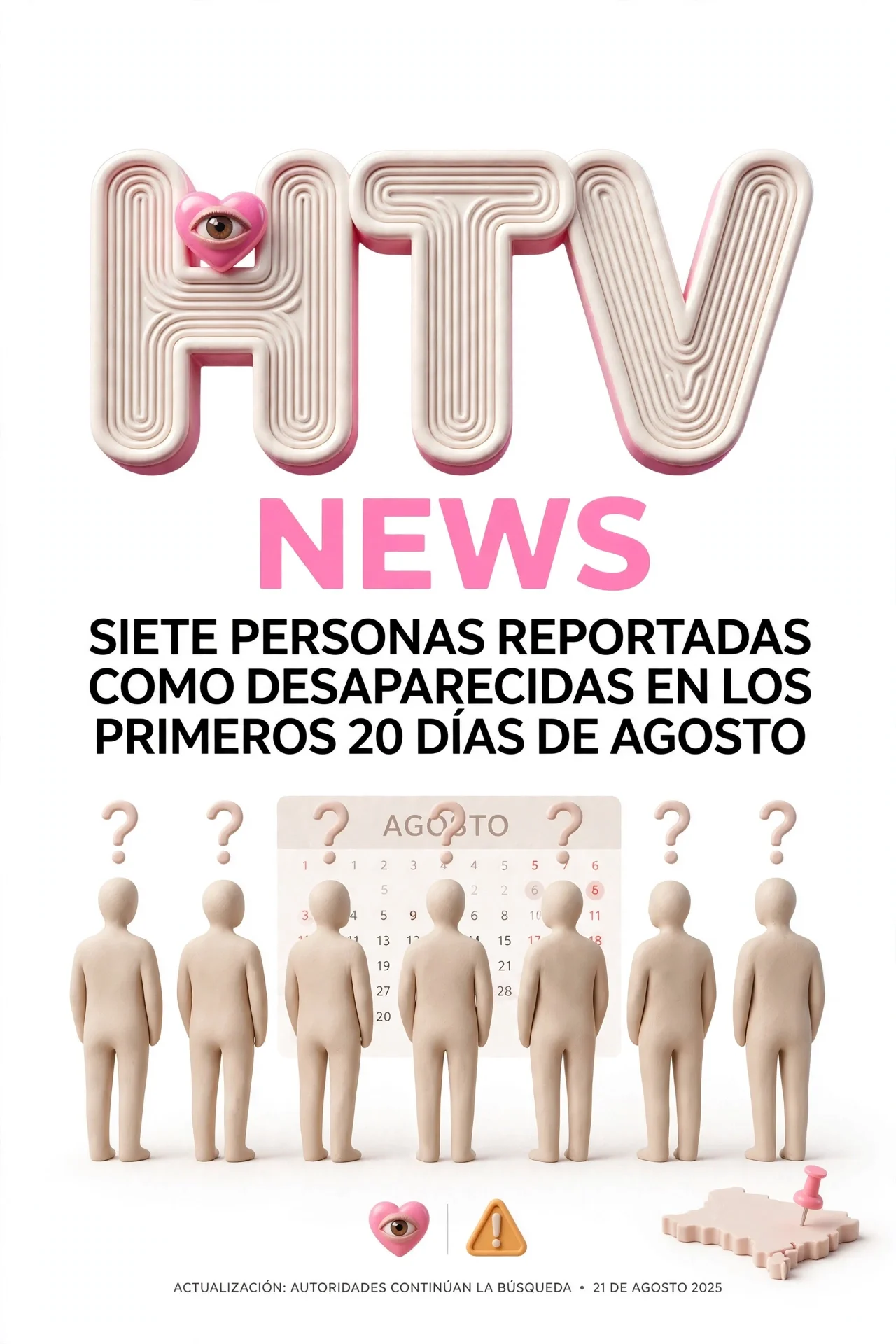 SIETE PERSONAS REPORTADAS COMO DESAPARECIDAS EN LOS PRIMEROS 20 DÍAS DE AGOSTO