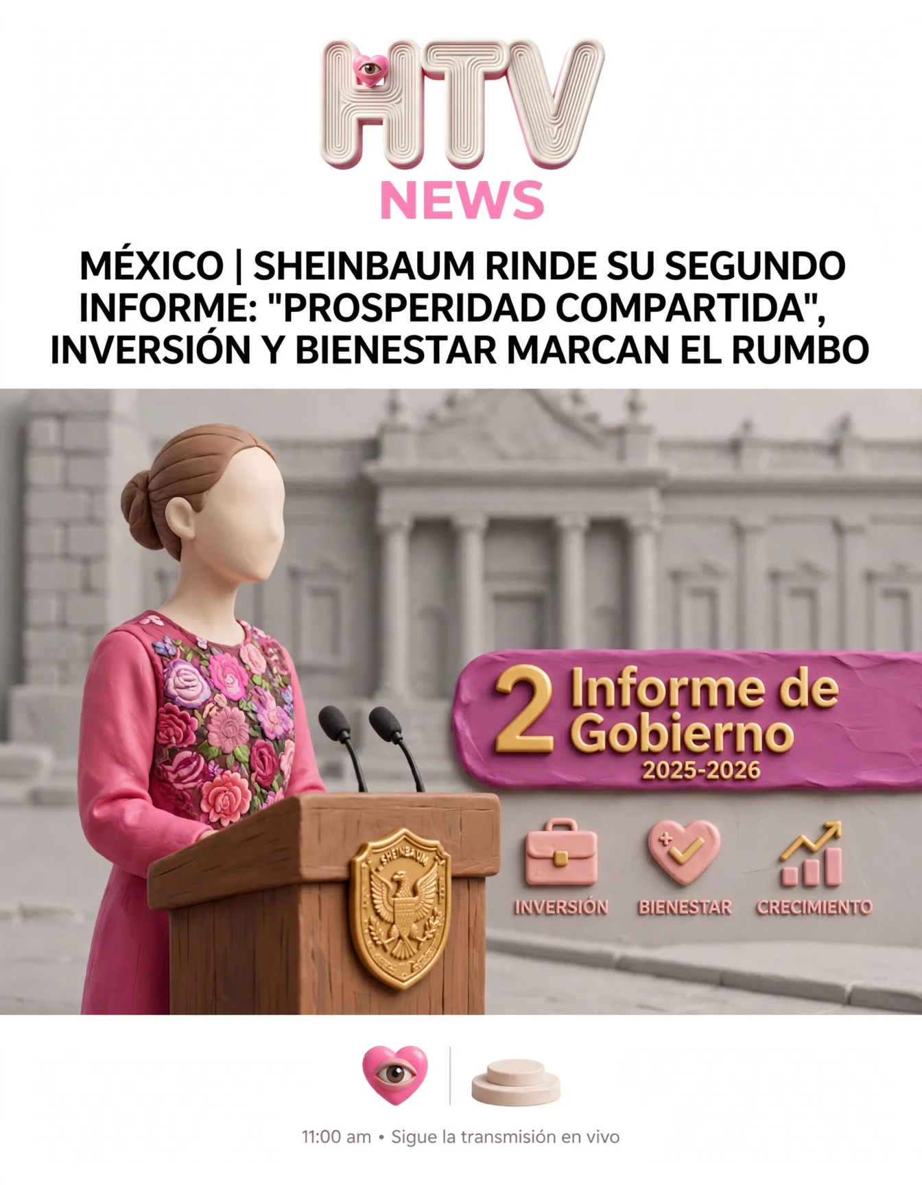 MÉXICO | SHEINBAUM RINDE SU SEGUNDO INFORME: “PROSPERIDAD COMPARTIDA”, INVERSIÓN Y BIENESTAR MARCAN EL RUMBO