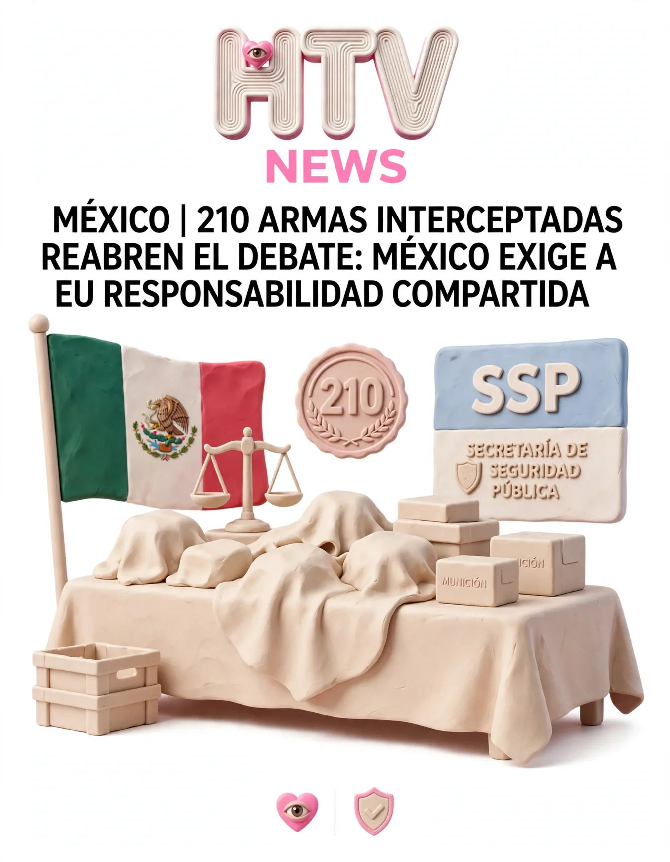 MÉXICO | 210 ARMAS INTERCEPTADAS REABREN EL DEBATE: MÉXICO EXIGE A EU RESPONSABILIDAD COMPARTIDA