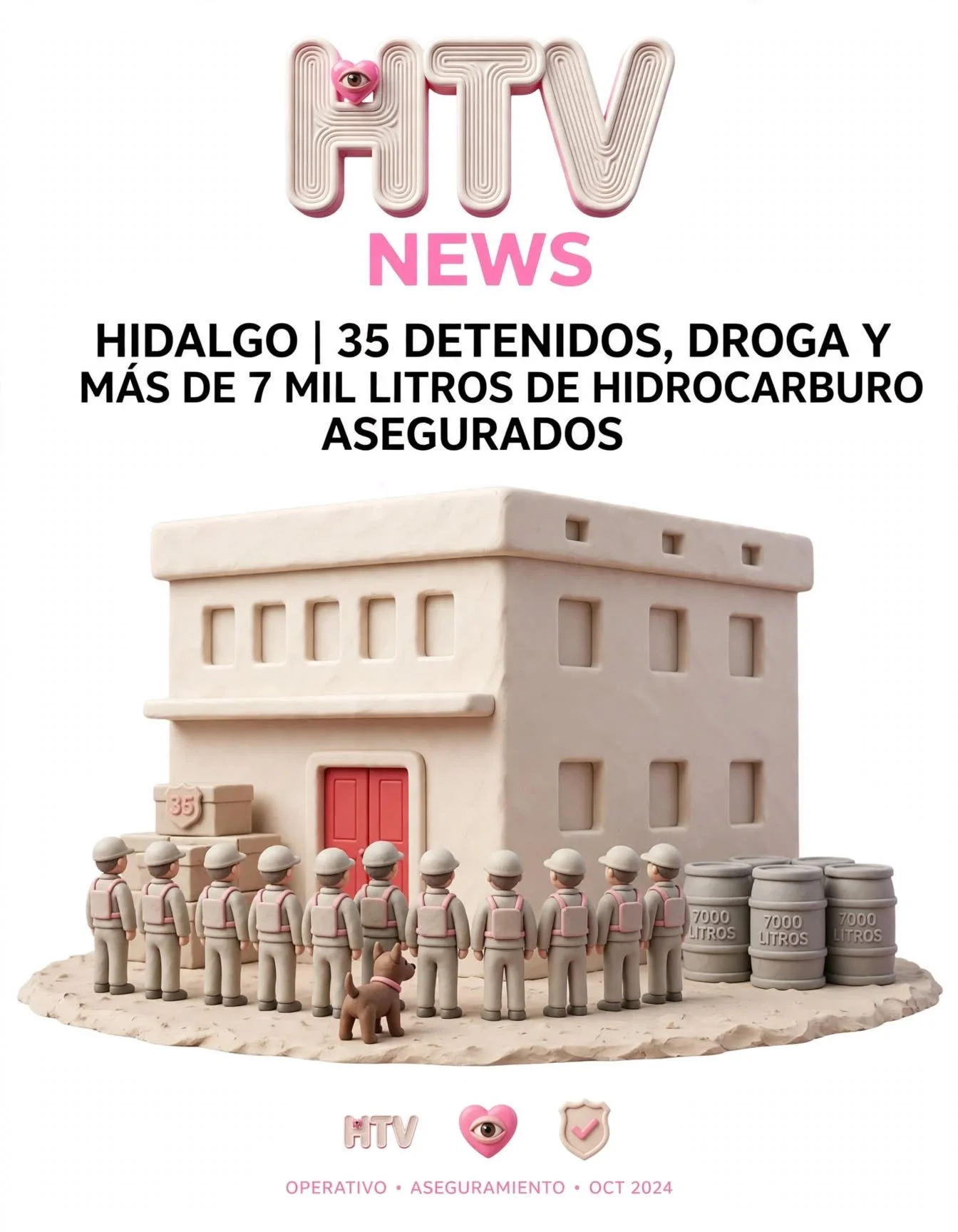 HIDALGO | 35 DETENIDOS, DROGA Y MÁS DE 7 MIL LITROS DE HIDROCARBURO ASEGURADOS