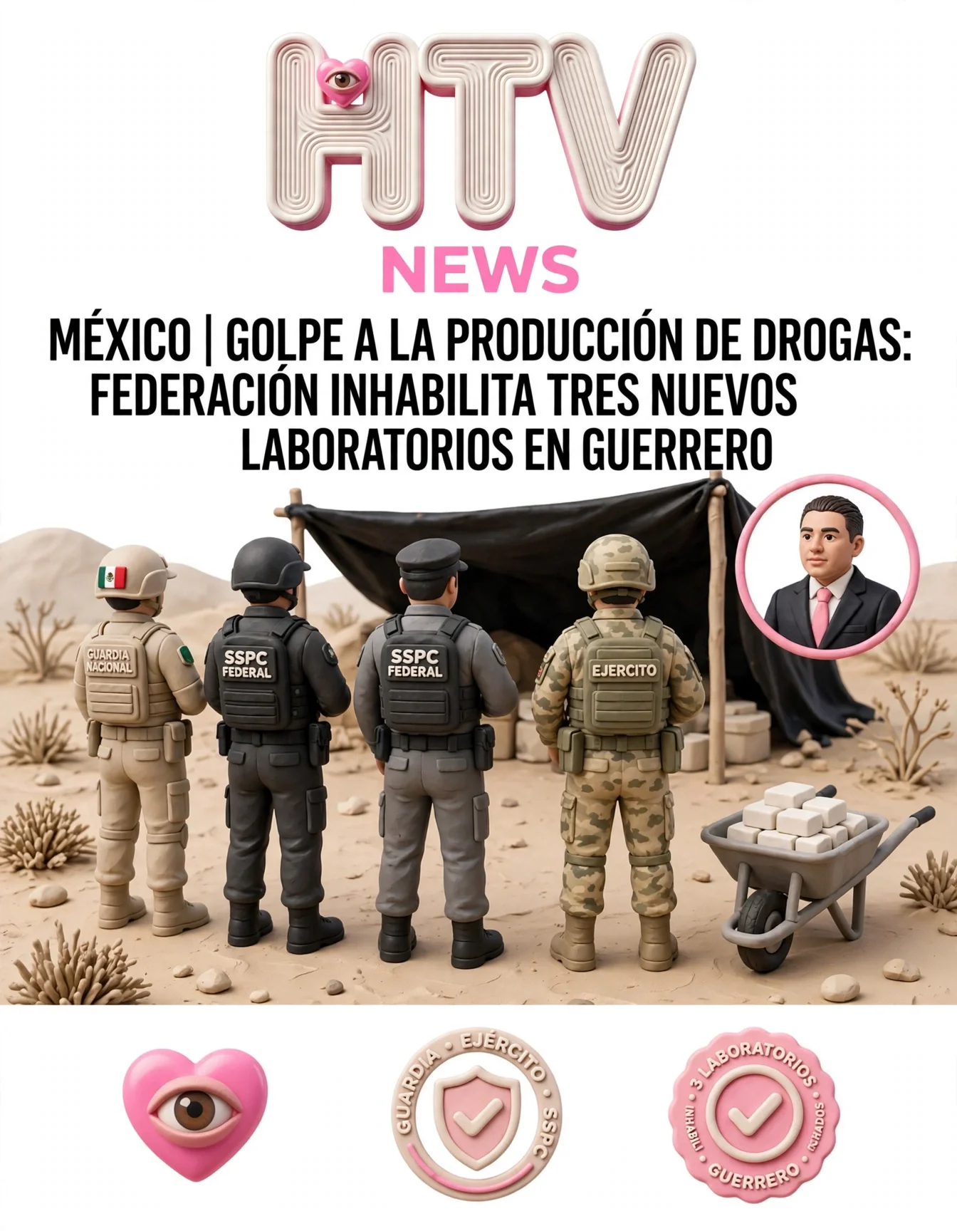 MÉXICO | GOLPE A LA PRODUCCIÓN DE DROGAS: FEDERACIÓN INHABILITA TRES NUEVOS LABORATORIOS EN GUERRERO