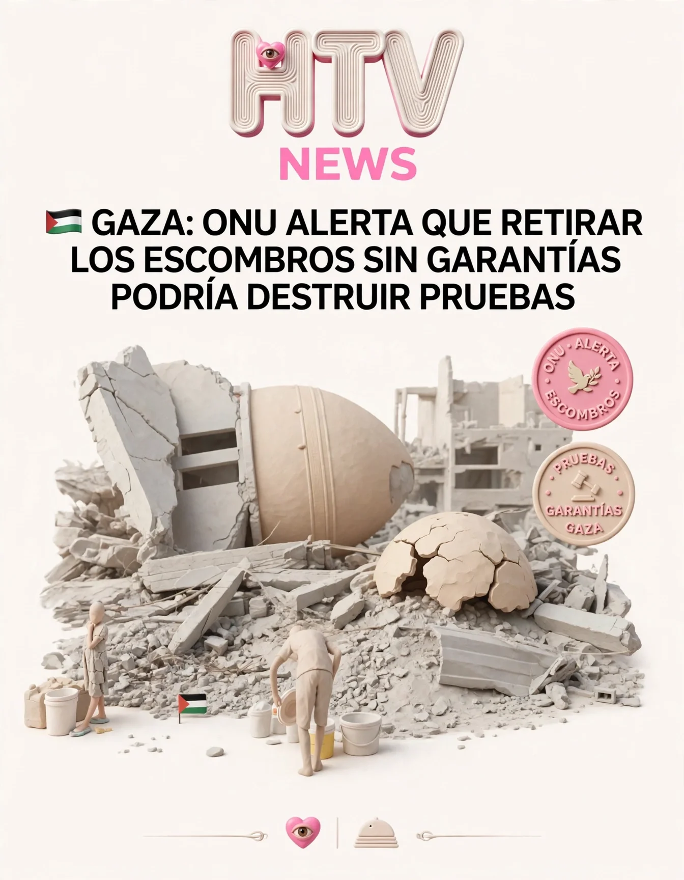 🇵🇸 GAZA: ONU ALERTA QUE RETIRAR LOS ESCOMBROS SIN GARANTÍAS PODRÍA DESTRUIR PRUEBAS