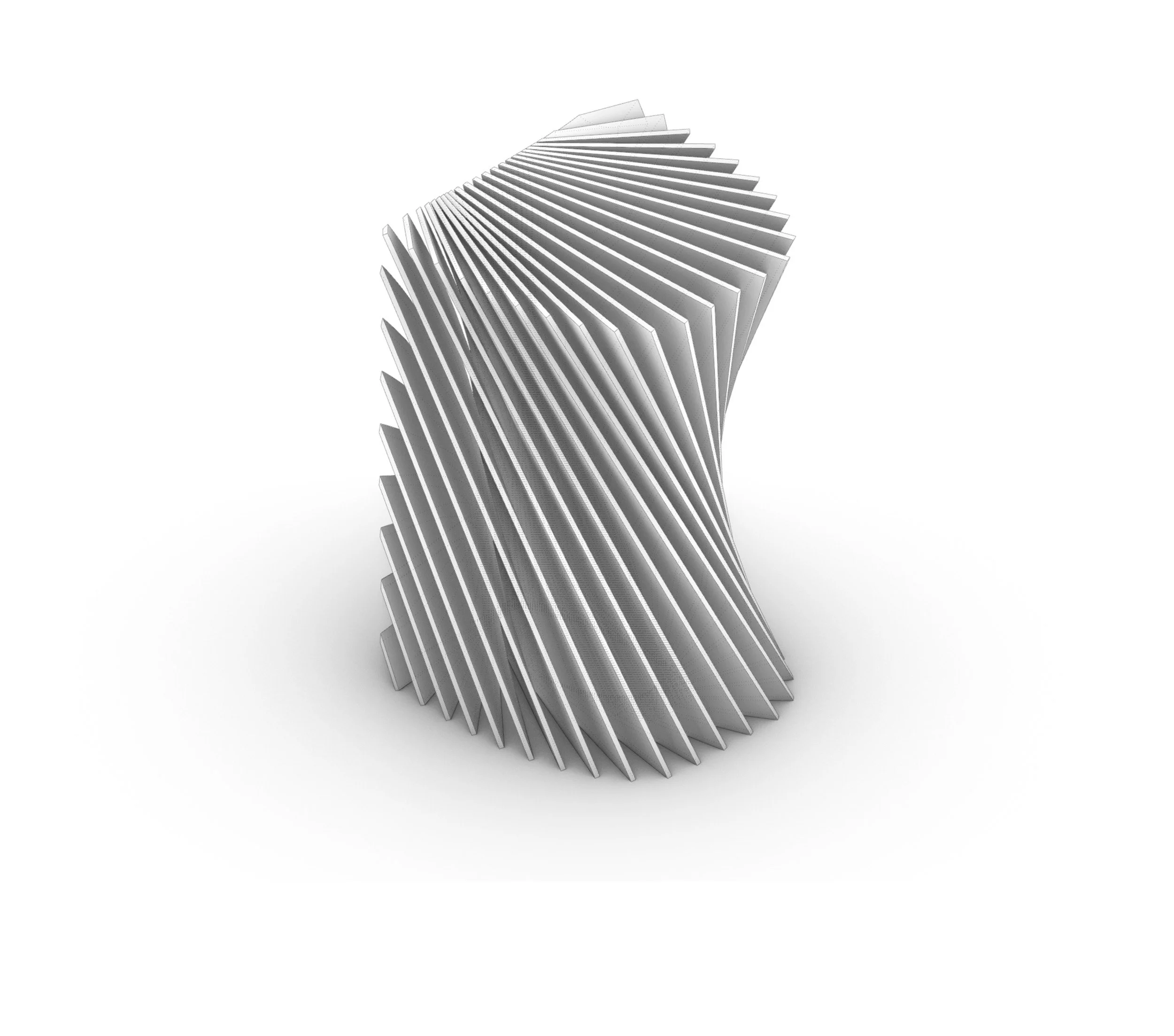 Model 3d zrobiony w Rhino 3D i Grashopperze.