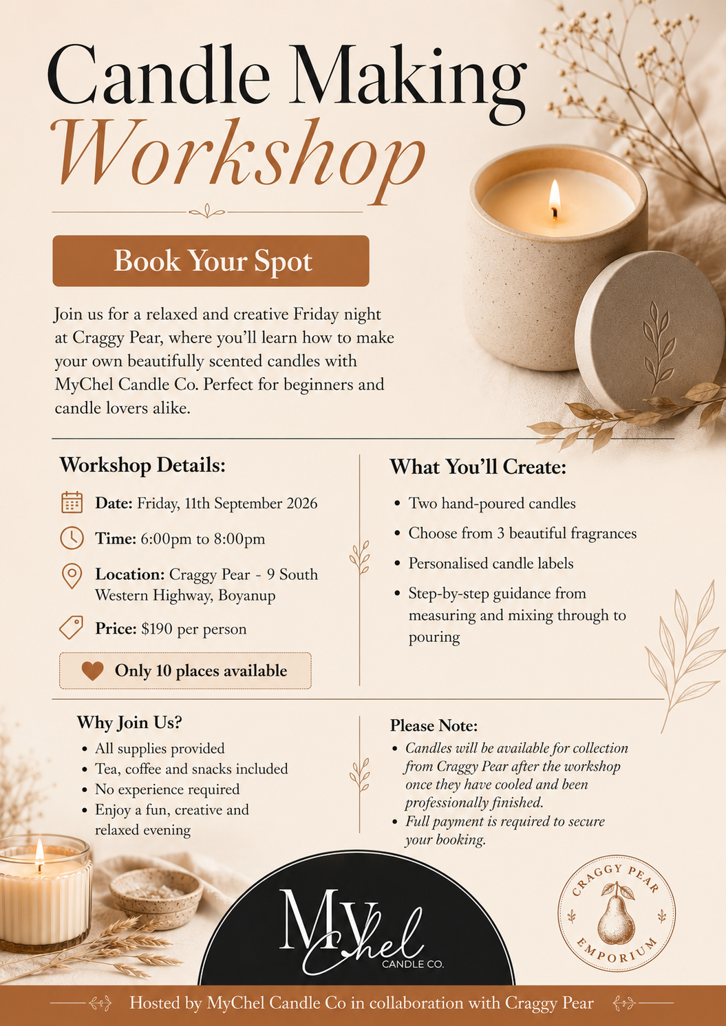 Candle Making Workshop Experience