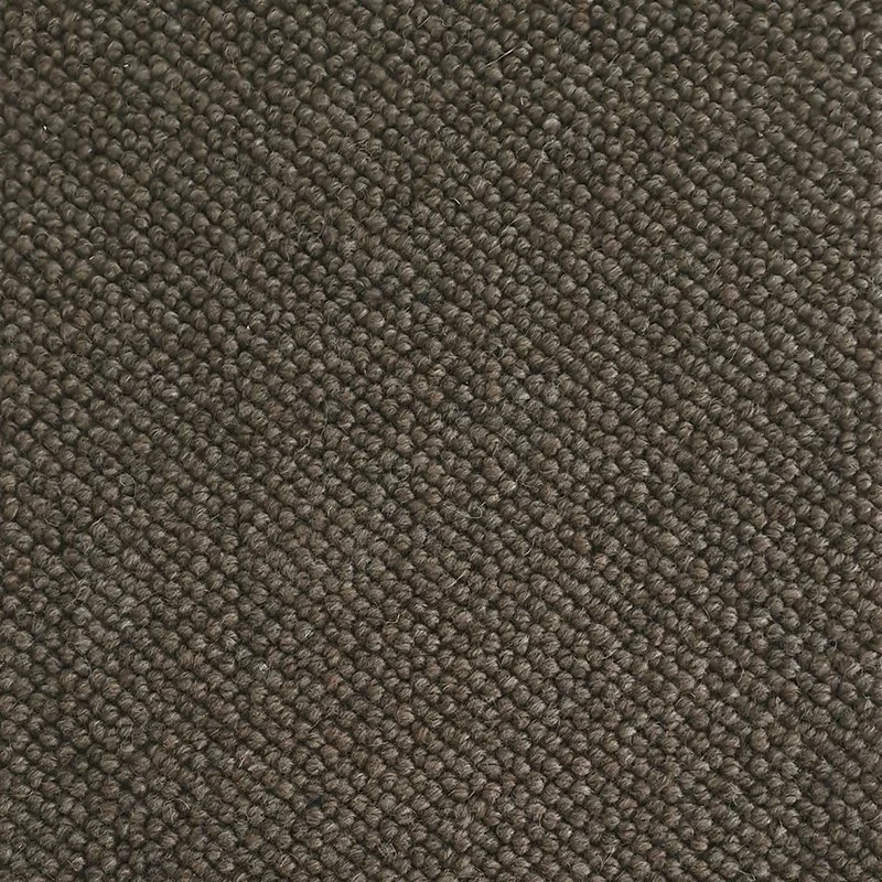 Close-up of a brown textured fabric, likely a carpet or upholstery material.
