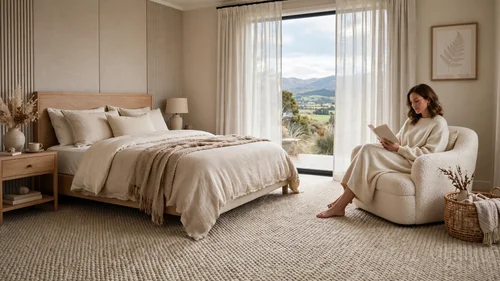 QUIETER - Wool carpet reduces noise 55 percent for better sleep
