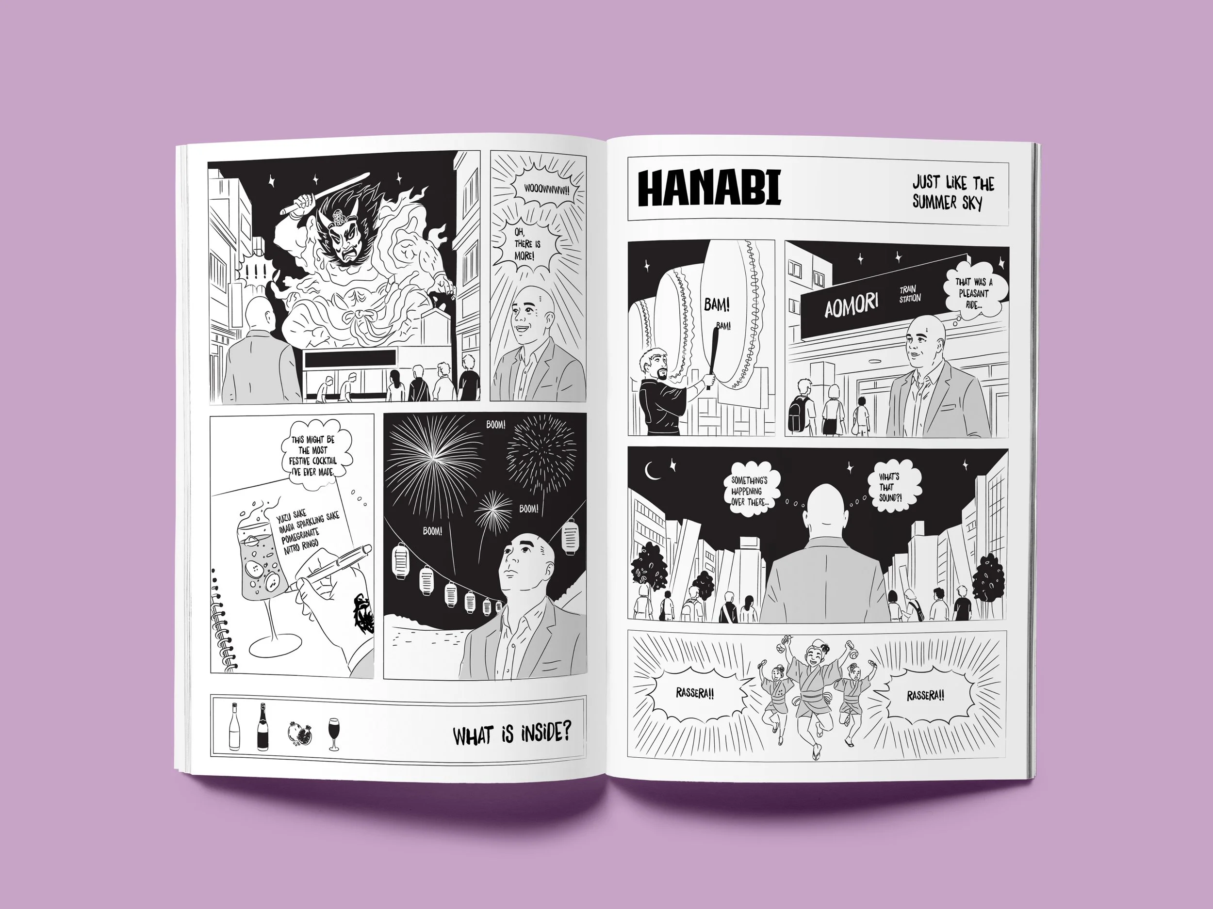 A cocktail menu was created for Library Bar in Abu Dhabi in the style of Japanese manga, combining storytelling with the cocktail experience. The menu features ten short stories inspired by the head bartender Ryan's journey through Japan…