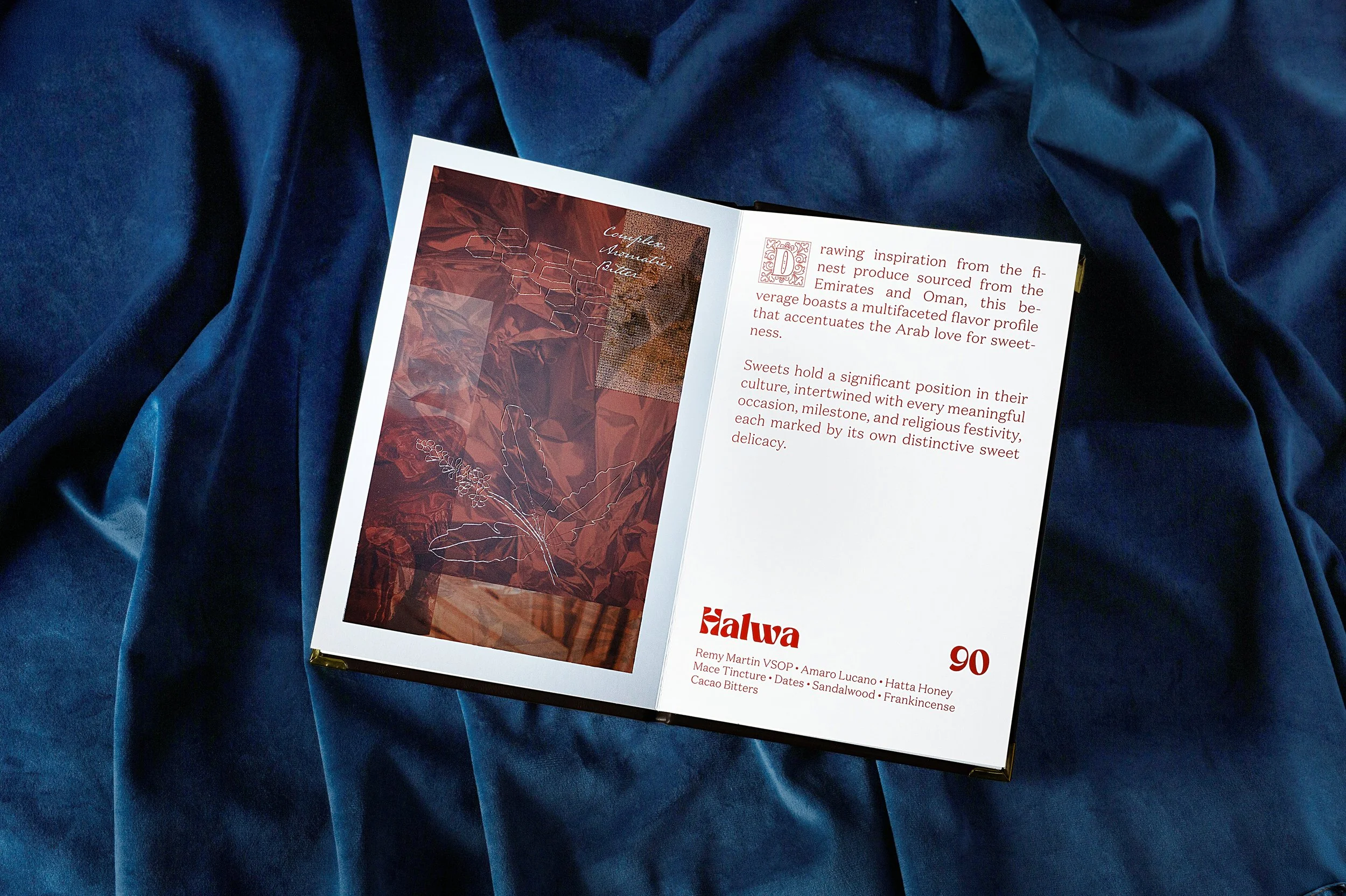 A 16-page cocktail menu was created for Library Bar, a concept bar within the Edition Hotels group, inspired by the atmosphere of an old library.