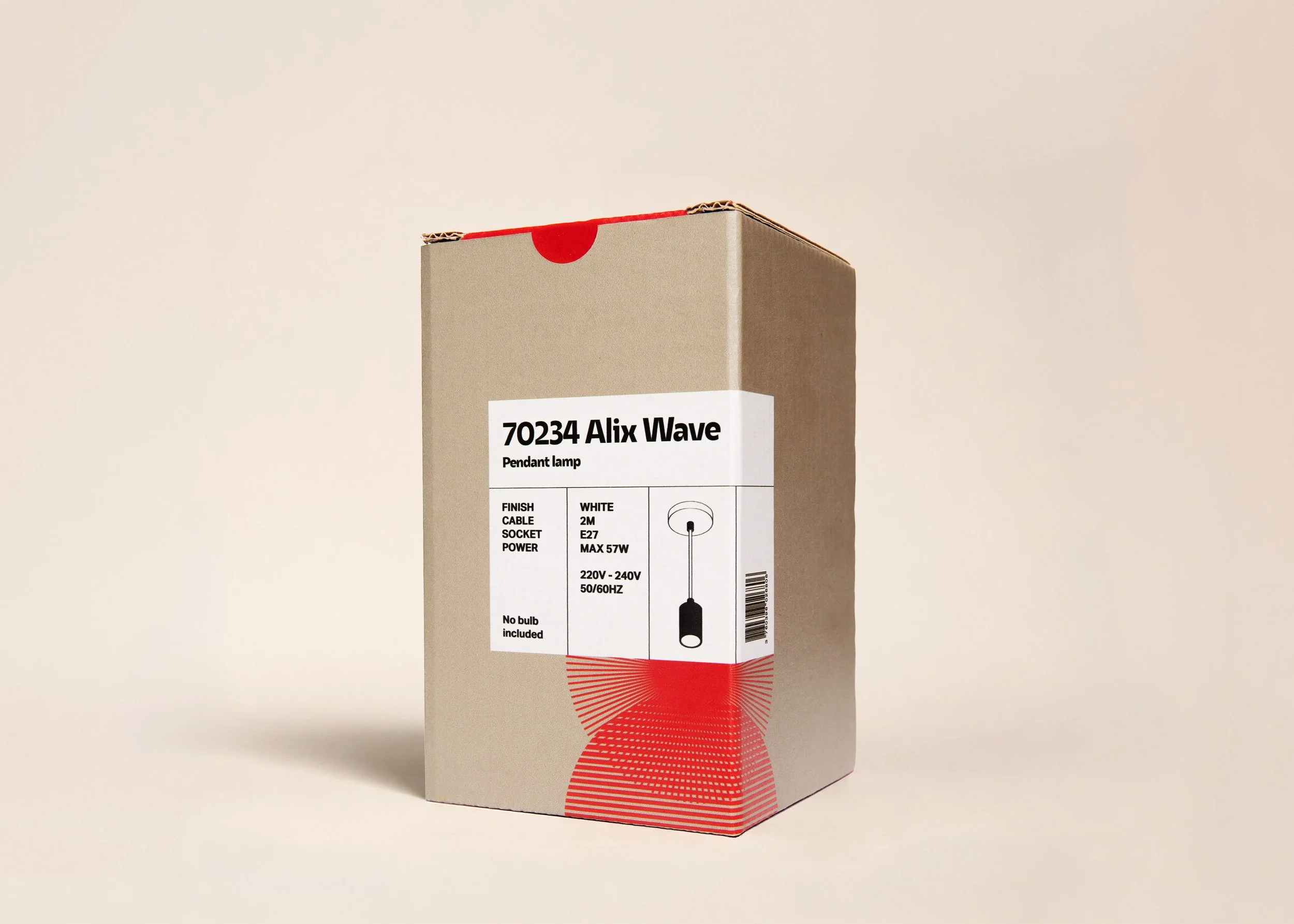 Segula customs packaging and branding: The visual identity is based on one simple design element - the line, inspired by the movement of light and optical illusion..