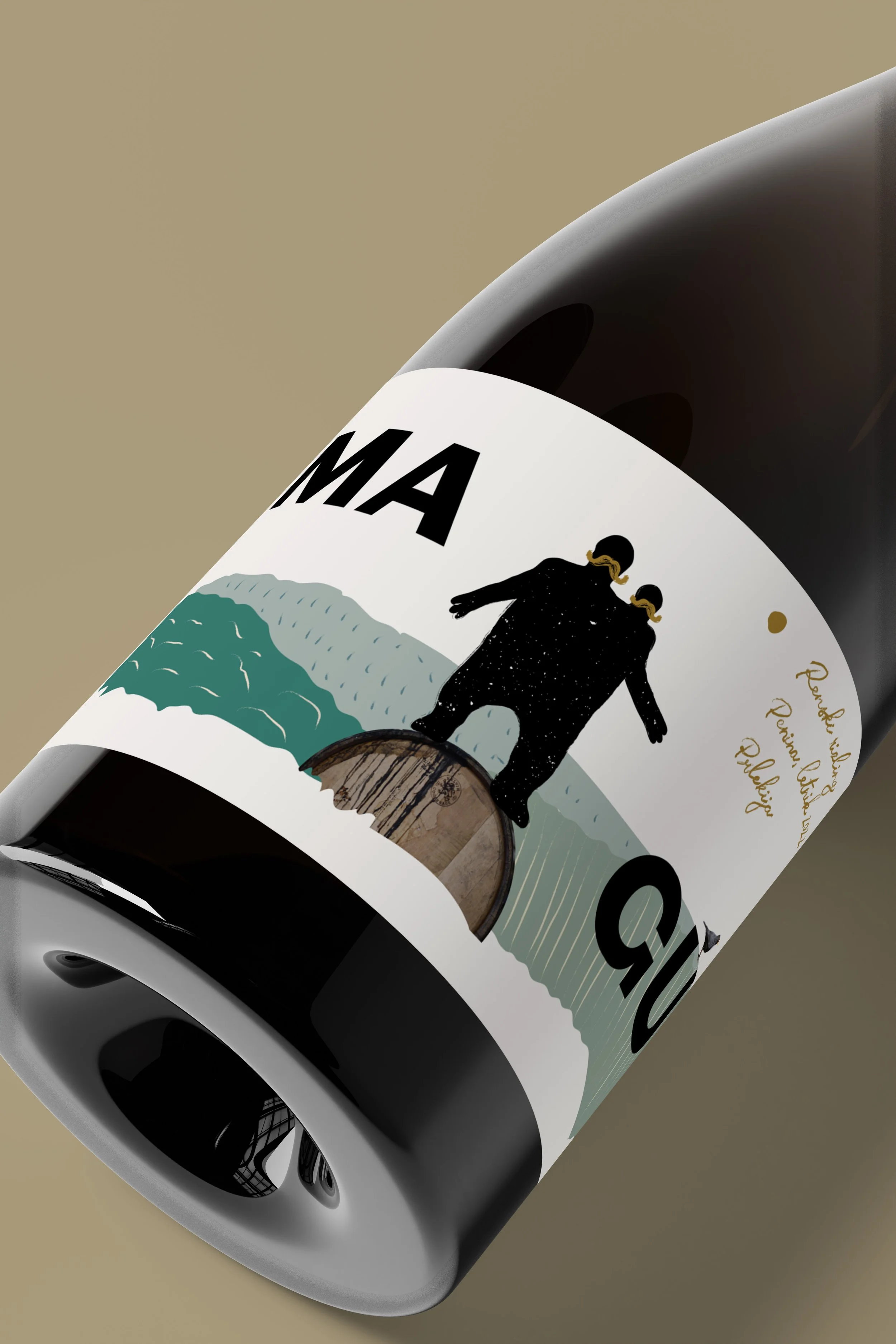 Magu sparkling wine, a label was designed for two winemakers who are family-connected - one is a father, the other a father-in-law.…
