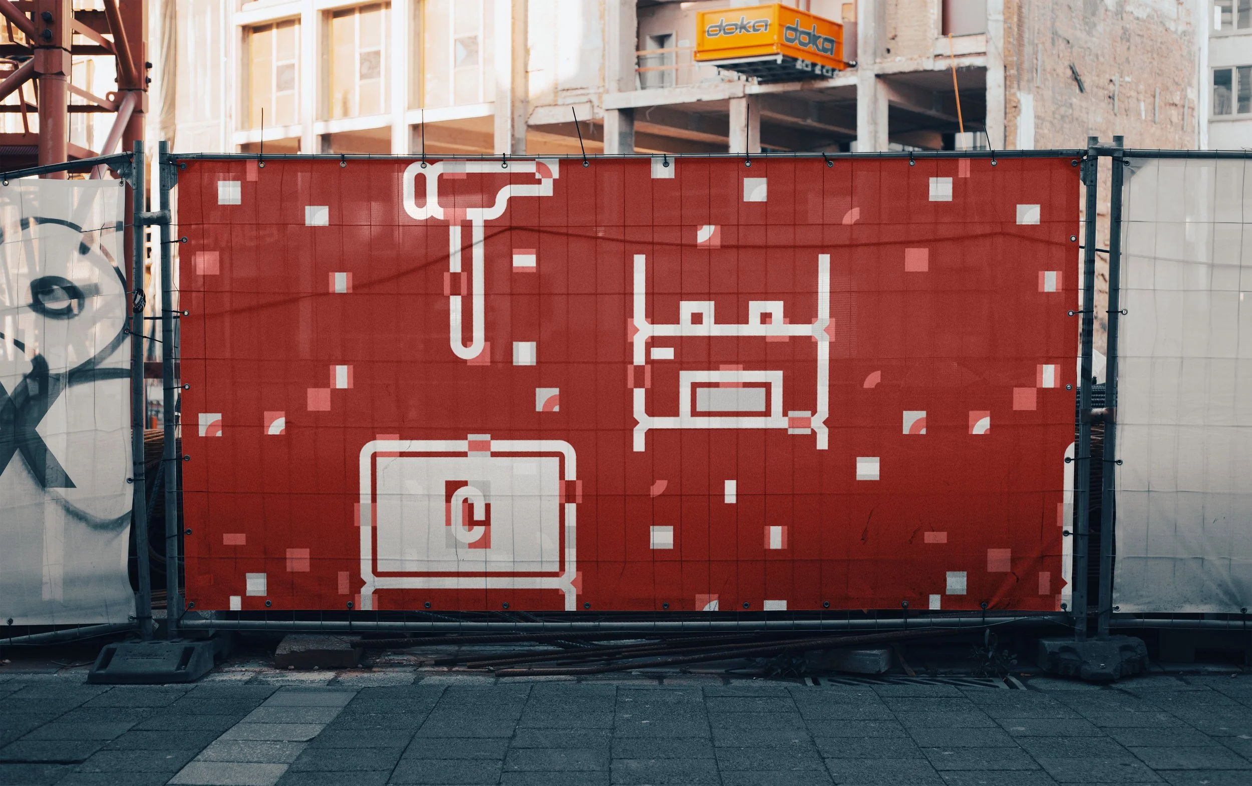 Chilly Clamp modular system extends beyond the logo, forming a flexible graphic language for icons and other visual elements across different communication material