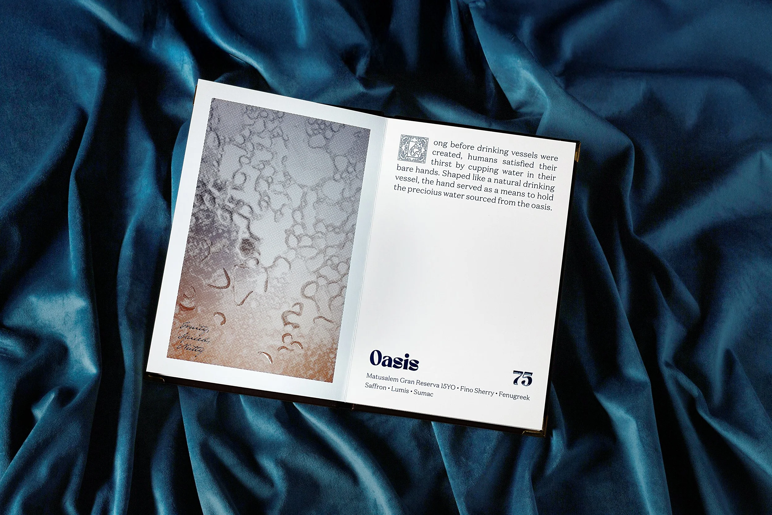 A 16-page cocktail menu was created for Library Bar, a concept bar within the Edition Hotels group, inspired by the atmosphere of an old library.