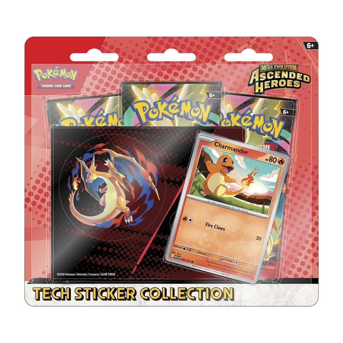 Mega Evolution-Ascended Heroes Tech Sticker Collection (Charmander)