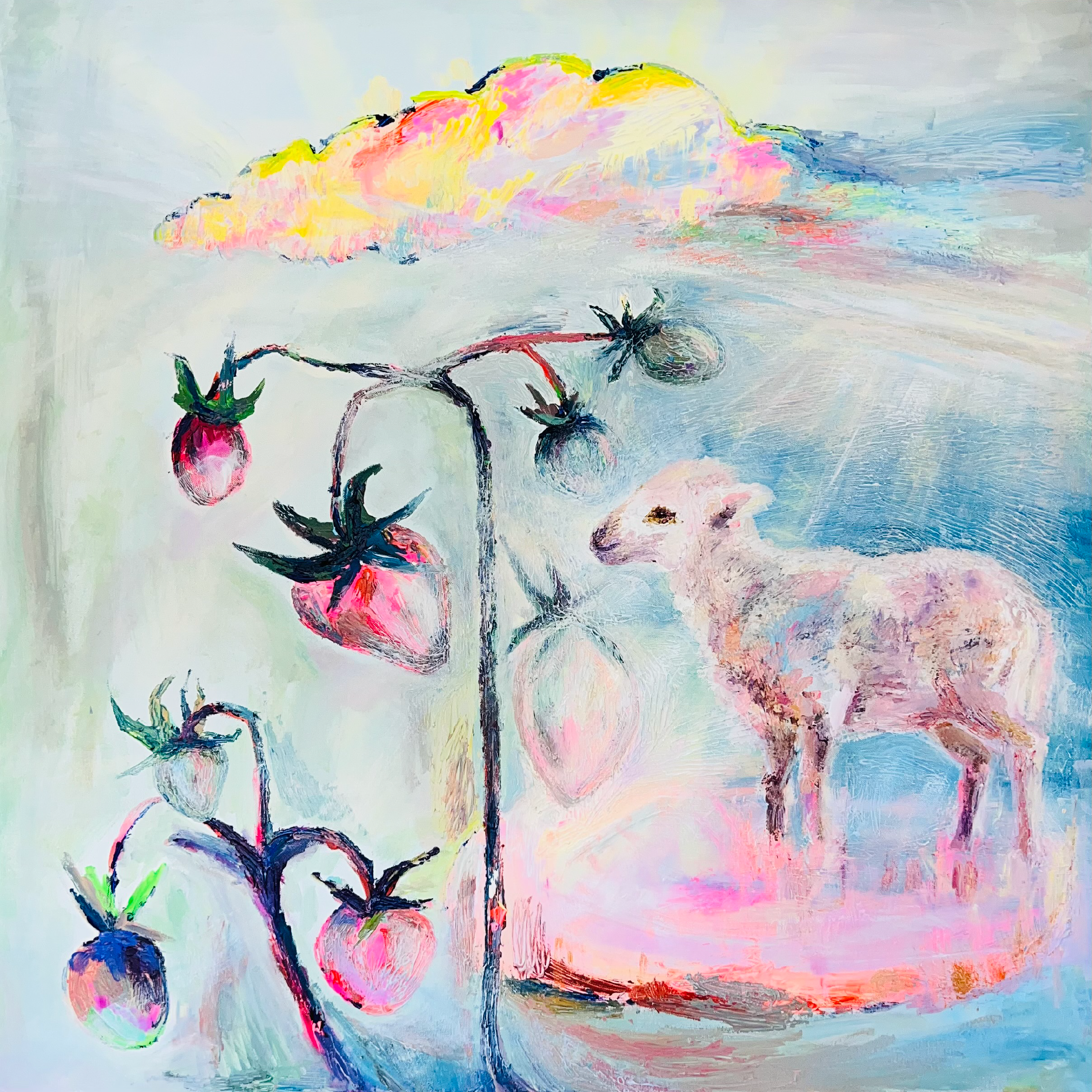 Painting ‘The Lost Sheep’  | 100x100x4 cm