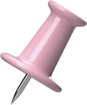 Pink pushpin with metal point