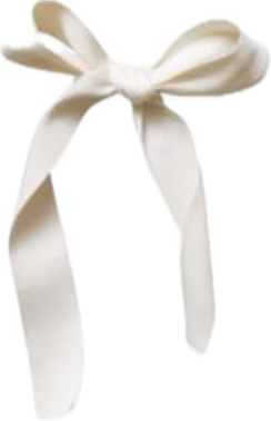 White satin ribbon tied in a bow
