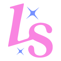 Stylized letter 'L' and 'S' with blue star accents on a black background.