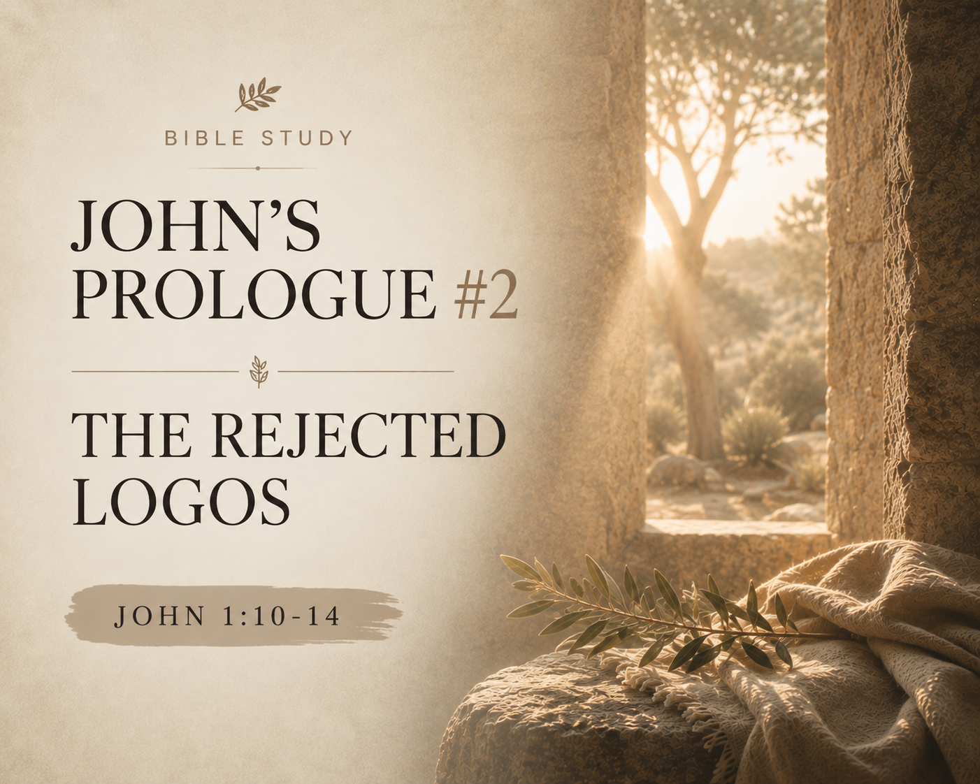 JOHN’S PROLOGUE #2:THE REJECTED LOGOS: MAIN STUDY