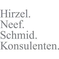 Schriftzug mit den Worten: Hirzel. Neef. Schmid. Konsultenten.