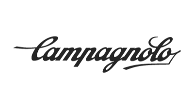 Logo nero con la scritta 'Campagnolo' in stile corsivo.