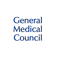 General Medical Council logo in blue text