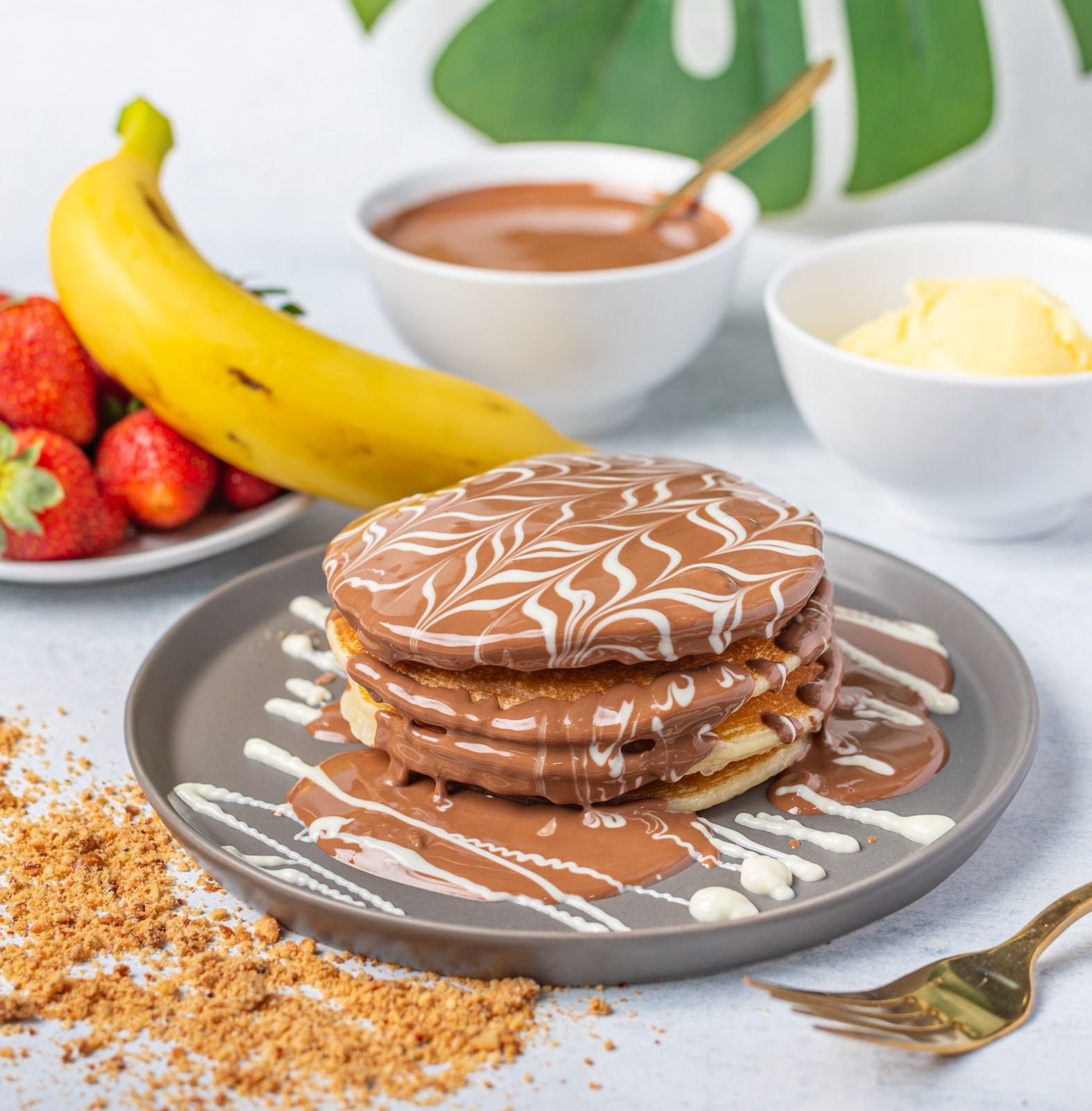 Belgian chocolate regular pancakes