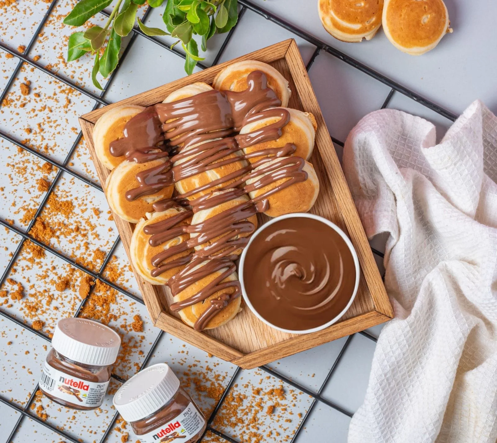 Nutella mini pancakes